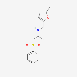 molecular formula C16H21NO3S B7663542 N-[(5-methylfuran-2-yl)methyl]-1-(4-methylphenyl)sulfonylpropan-2-amine 