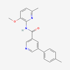 molecular formula C20H19N3O2 B7663629 N-(3-methoxy-6-methylpyridin-2-yl)-5-(4-methylphenyl)pyridine-3-carboxamide 