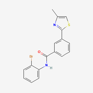 molecular formula C17H13BrN2OS B7663680 N-(2-bromophenyl)-3-(4-methyl-1,3-thiazol-2-yl)benzamide 