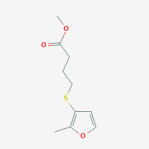 molecular formula C10H14O3S B7663885 Methyl 4-(2-methylfuran-3-yl)sulfanylbutanoate 