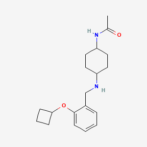 molecular formula C19H28N2O2 B7663994 N-[4-[(2-cyclobutyloxyphenyl)methylamino]cyclohexyl]acetamide 