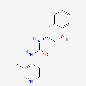 molecular formula C16H19N3O2 B7664113 1-[(2R)-1-hydroxy-3-phenylpropan-2-yl]-3-(3-methylpyridin-4-yl)urea 