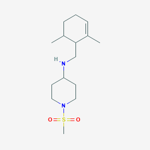 molecular formula C15H28N2O2S B7664214 N-[(2,6-dimethylcyclohex-2-en-1-yl)methyl]-1-methylsulfonylpiperidin-4-amine 