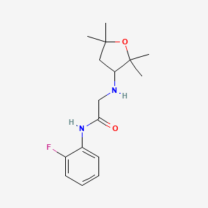 molecular formula C16H23FN2O2 B7665283 N-(2-fluorophenyl)-2-[(2,2,5,5-tetramethyloxolan-3-yl)amino]acetamide 