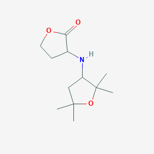 molecular formula C12H21NO3 B7665315 3-[(2,2,5,5-Tetramethyloxolan-3-yl)amino]oxolan-2-one 