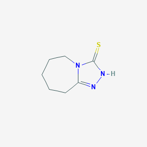 molecular formula C7H11N3S B076657 6,7,8,9-Tetrahydro-5H-[1,2,4]triazolo[4,3-a]azepine-3-thiol CAS No. 13805-41-9