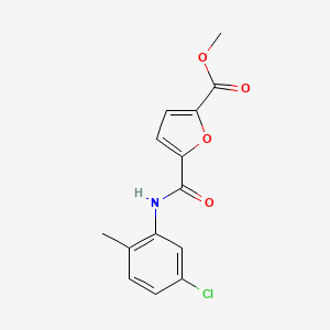 molecular formula C14H12ClNO4 B7665823 Methyl 5-[(5-chloro-2-methylphenyl)carbamoyl]furan-2-carboxylate 