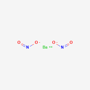 molecular formula Ba(NO2)2<br>BaN2O4 B076676 Barium nitrite CAS No. 13465-94-6