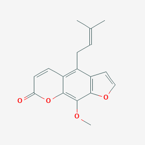 molecular formula C17H16O4 B076678 7H-Furo[3,2-g][1]benzopyran-7-one, 9-methoxy-4-(3-methyl-2-butenyl)- CAS No. 10523-54-3