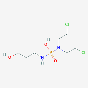 molecular formula C7H17Cl2N2O3P B076692 bis(2-chloroethyl)amino-(3-hydroxypropylamino)phosphinic acid CAS No. 14504-75-7