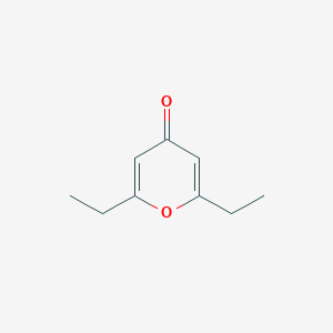 molecular formula C9H12O2 B076694 2,6-diethyl-4H-Pyran-4-one CAS No. 14774-14-2