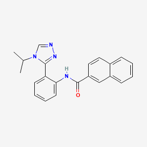 molecular formula C22H20N4O B7669762 N-[2-(4-propan-2-yl-1,2,4-triazol-3-yl)phenyl]naphthalene-2-carboxamide 