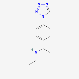 molecular formula C12H15N5 B7669877 N-[1-[4-(tetrazol-1-yl)phenyl]ethyl]prop-2-en-1-amine 