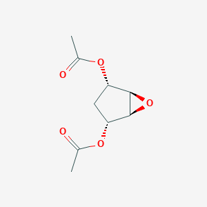 molecular formula C9H12O5 B076699 6-Oxabicyclo[3.1.0]hexane-2,4-diol,diacetate,(1R,2S,4R,5S)-rel-(9CI) CAS No. 14087-25-3