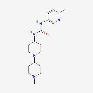 molecular formula C18H29N5O B7670204 1-[1-(1-Methylpiperidin-4-yl)piperidin-4-yl]-3-(6-methylpyridin-3-yl)urea 