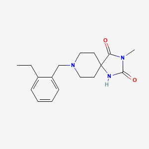 molecular formula C17H23N3O2 B7670337 8-[(2-Ethylphenyl)methyl]-3-methyl-1,3,8-triazaspiro[4.5]decane-2,4-dione 