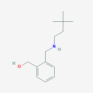 molecular formula C14H23NO B7670413 [2-[(3,3-Dimethylbutylamino)methyl]phenyl]methanol 