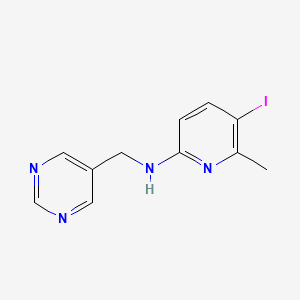 molecular formula C11H11IN4 B7670482 5-iodo-6-methyl-N-(pyrimidin-5-ylmethyl)pyridin-2-amine 