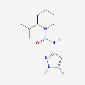 molecular formula C14H24N4O B7670612 N-(1,5-dimethylpyrazol-3-yl)-2-propan-2-ylpiperidine-1-carboxamide 