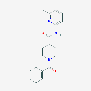 molecular formula C19H25N3O2 B7670692 1-(cyclohexene-1-carbonyl)-N-(6-methylpyridin-2-yl)piperidine-4-carboxamide 