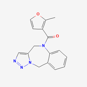 molecular formula C16H14N4O2 B7670801 4,10-Dihydrotriazolo[5,1-c][1,4]benzodiazepin-5-yl-(2-methylfuran-3-yl)methanone 