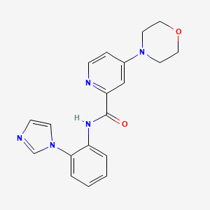 molecular formula C19H19N5O2 B7670870 N-(2-imidazol-1-ylphenyl)-4-morpholin-4-ylpyridine-2-carboxamide 