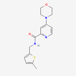 molecular formula C16H19N3O2S B7670892 N-[(5-methylthiophen-2-yl)methyl]-4-morpholin-4-ylpyridine-2-carboxamide 