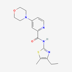 molecular formula C16H20N4O2S B7670958 N-(4-ethyl-5-methyl-1,3-thiazol-2-yl)-4-morpholin-4-ylpyridine-2-carboxamide 