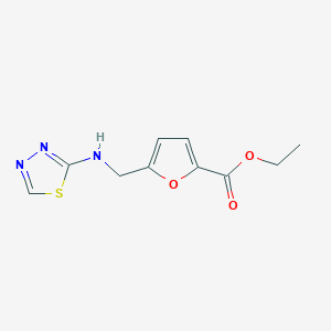 molecular formula C10H11N3O3S B7671004 Ethyl 5-[(1,3,4-thiadiazol-2-ylamino)methyl]furan-2-carboxylate 