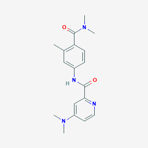 molecular formula C18H22N4O2 B7671212 4-(dimethylamino)-N-[4-(dimethylcarbamoyl)-3-methylphenyl]pyridine-2-carboxamide 