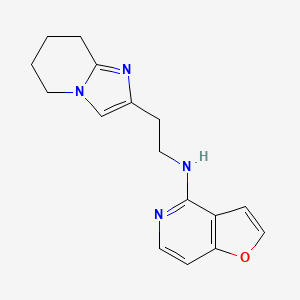 molecular formula C16H18N4O B7671218 N-[2-(5,6,7,8-tetrahydroimidazo[1,2-a]pyridin-2-yl)ethyl]furo[3,2-c]pyridin-4-amine 