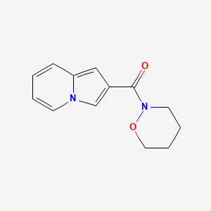 molecular formula C13H14N2O2 B7671700 Indolizin-2-yl(oxazinan-2-yl)methanone 