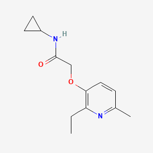 molecular formula C13H18N2O2 B7671869 N-cyclopropyl-2-(2-ethyl-6-methylpyridin-3-yl)oxyacetamide 