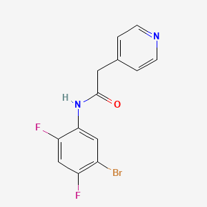 molecular formula C13H9BrF2N2O B7671967 N-(5-bromo-2,4-difluorophenyl)-2-pyridin-4-ylacetamide 