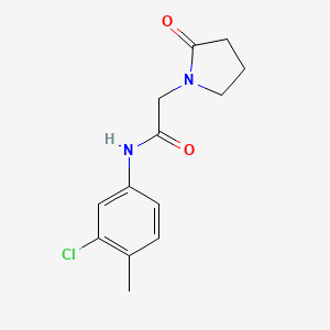 molecular formula C13H15ClN2O2 B7672215 N-(3-chloro-4-methylphenyl)-2-(2-oxopyrrolidin-1-yl)acetamide 