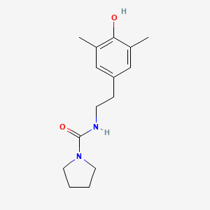 molecular formula C15H22N2O2 B7672572 N-[2-(4-hydroxy-3,5-dimethylphenyl)ethyl]pyrrolidine-1-carboxamide 