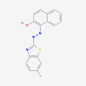 molecular formula C18H13N3OS B076726 1-[(6-Methylbenzothiazol-2-YL)azo]-2-naphthol CAS No. 14295-46-6