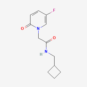 molecular formula C12H15FN2O2 B7672631 N-(cyclobutylmethyl)-2-(5-fluoro-2-oxopyridin-1-yl)acetamide 