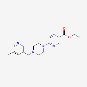 molecular formula C19H24N4O2 B7672698 Ethyl 6-[4-[(5-methylpyridin-3-yl)methyl]piperazin-1-yl]pyridine-3-carboxylate 