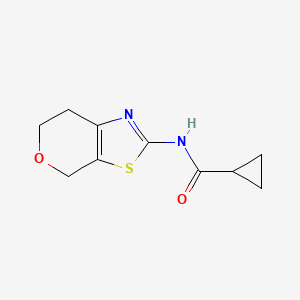 molecular formula C10H12N2O2S B7672716 N-(6,7-dihydro-4H-pyrano[4,3-d][1,3]thiazol-2-yl)cyclopropanecarboxamide 