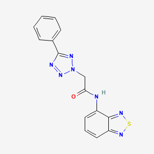 molecular formula C15H11N7OS B7673053 N-(2,1,3-benzothiadiazol-4-yl)-2-(5-phenyltetrazol-2-yl)acetamide 