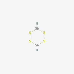 molecular formula H2S4Sb2 B076731 Diantimony tetrasulphide CAS No. 12359-48-7