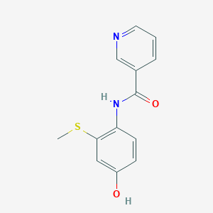 molecular formula C13H12N2O2S B7673364 N-(4-hydroxy-2-methylsulfanylphenyl)pyridine-3-carboxamide 