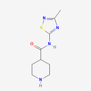 molecular formula C9H14N4OS B7673611 N-(3-methyl-1,2,4-thiadiazol-5-yl)piperidine-4-carboxamide 