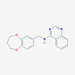 molecular formula C18H17N3O2 B7673612 N-(3,4-dihydro-2H-1,5-benzodioxepin-7-ylmethyl)quinazolin-4-amine 