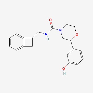 molecular formula C20H22N2O3 B7673938 N-(7-bicyclo[4.2.0]octa-1,3,5-trienylmethyl)-2-(3-hydroxyphenyl)morpholine-4-carboxamide 