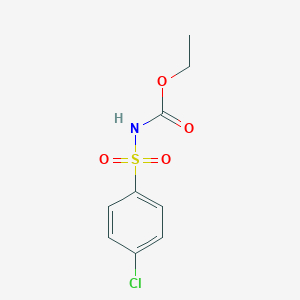 molecular formula C9H10ClNO4S B076740 CARBAMIC ACID, N-(p-CHLOROBENZENESULFONYL)-, ETHYL ESTER CAS No. 13945-53-4