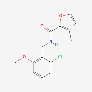 molecular formula C14H14ClNO3 B7674560 N-[(2-chloro-6-methoxyphenyl)methyl]-3-methylfuran-2-carboxamide 