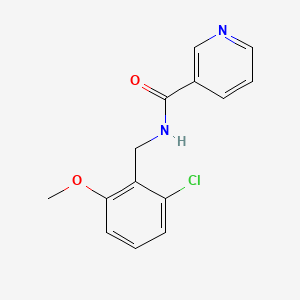 molecular formula C14H13ClN2O2 B7674648 N-[(2-chloro-6-methoxyphenyl)methyl]pyridine-3-carboxamide 