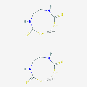 molecular formula C4H6N2S4Mn . C4H6N2S4Zn<br>C8H12MnN4S8Zn B076751 Mancozeb CAS No. 12656-69-8